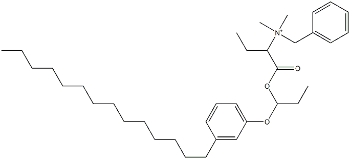 N,N-Dimethyl-N-benzyl-N-[1-[[1-(3-tetradecylphenyloxy)propyl]oxycarbonyl]propyl]aminium Struktur