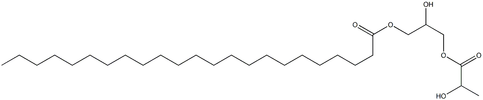 2-Hydroxypropionic acid 2-hydroxy-3-tricosanoyloxypropyl ester Struktur