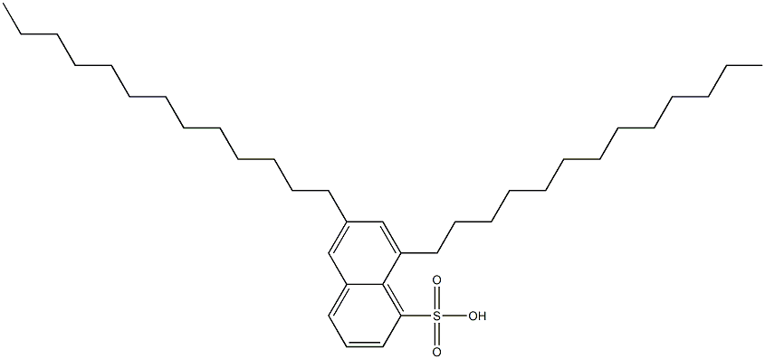 6,8-Ditridecyl-1-naphthalenesulfonic acid Struktur