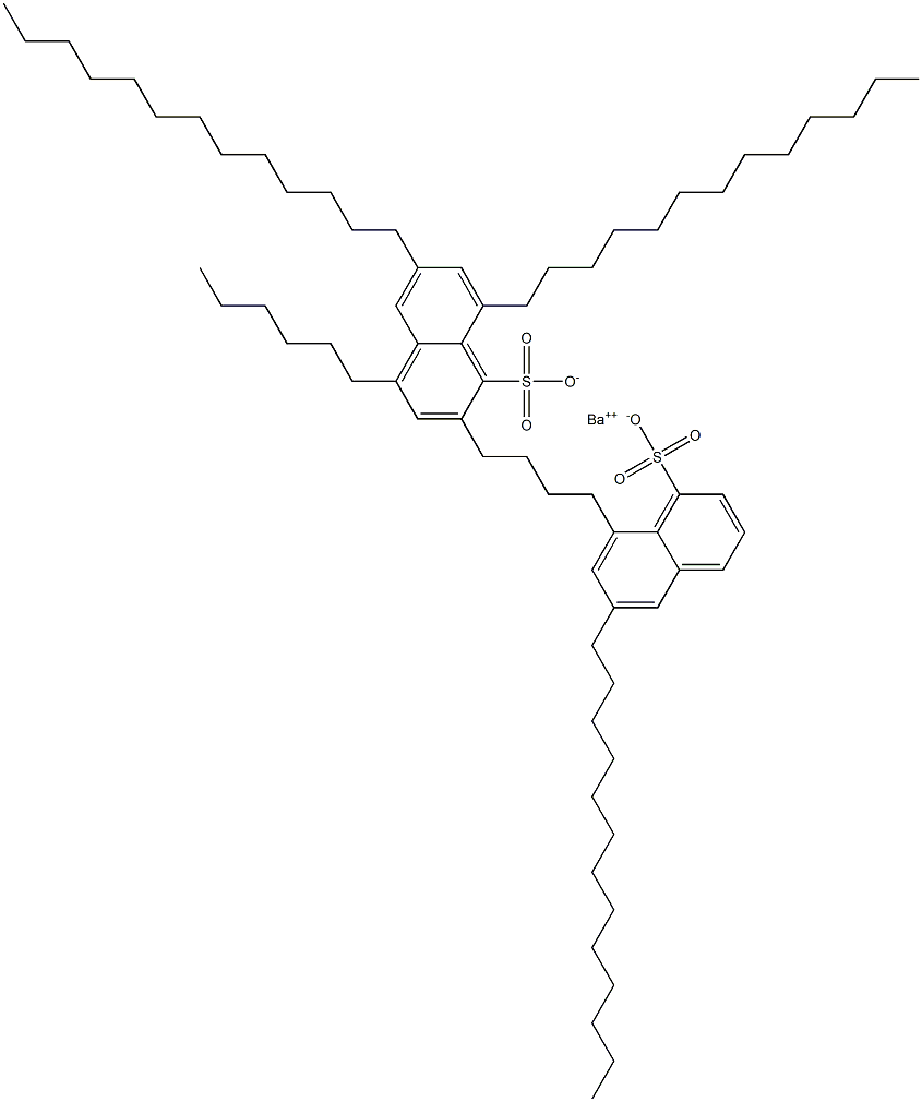 Bis(6,8-ditridecyl-1-naphthalenesulfonic acid)barium salt Struktur