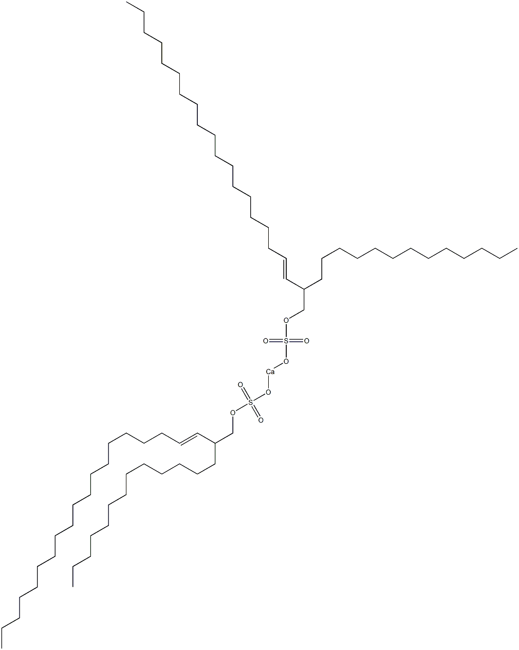 Bis(2-tridecyl-3-henicosenyloxysulfonyloxy)calcium Struktur