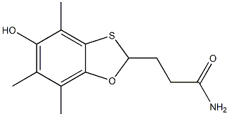 3-(5-Hydroxy-4,6,7-trimethyl-1,3-benzoxathiol-2-yl)propanamide Struktur