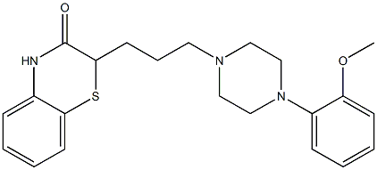 2-[3-[4-(2-Methoxyphenyl)piperazin-1-yl]propyl]-2H-1,4-benzothiazin-3(4H)-one Struktur