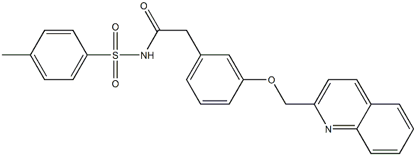 2-[3-(2-Quinolinylmethoxy)phenyl]-N-(p-tolylsulfonyl)acetamide Struktur