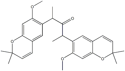 6,6'-[(1S,3S)-1,3-Dimethyl-2-oxopropane-1,3-diyl]bis(7-methoxy-2,2-dimethyl-2H-1-benzopyran) Struktur