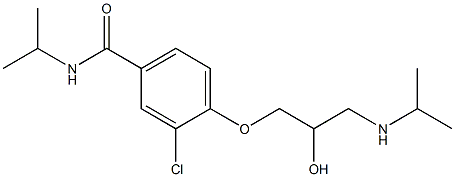 1-[4-[Isopropylcarbamoyl]-2-chlorophenoxy]-3-[isopropylamino]-2-propanol Struktur