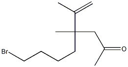 8-Bromo-4-methyl-4-(1-methylethenyl)-2-octanone Struktur