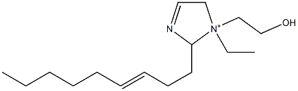 1-Ethyl-1-(2-hydroxyethyl)-2-(3-nonenyl)-3-imidazoline-1-ium Struktur