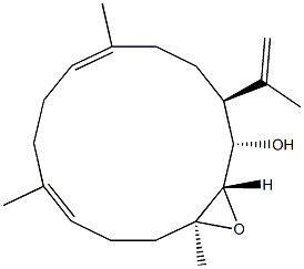 (1S,2S,3S,6E,10E,14S)-2,3-Epoxy-14-(1-methylethenyl)-3,7,11-trimethylcyclotetradeca-6,10-dien-1-ol Struktur