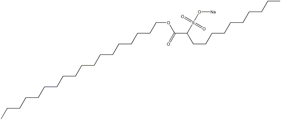 2-(Sodiosulfo)dodecanoic acid octadecyl ester Struktur