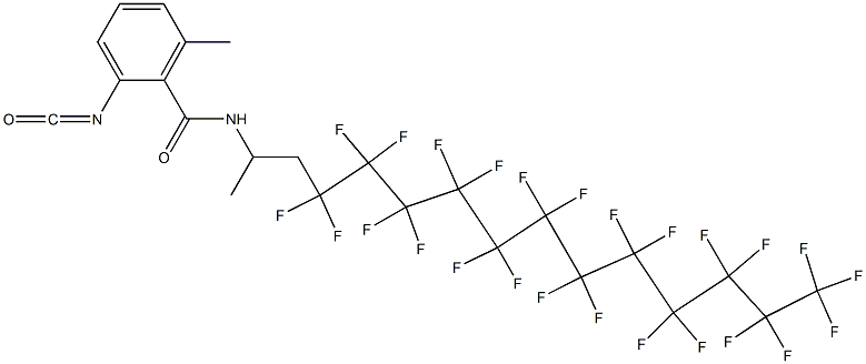 2-Isocyanato-6-methyl-N-[2-(pentacosafluorododecyl)-1-methylethyl]benzamide Struktur