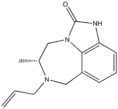 [5R,(-)]-4,5,6,7-Tetrahydro-5-methyl-6-(2-propenyl)imidazo[4,5,1-jk][1,4]benzodiazepine-2(1H)-one Struktur