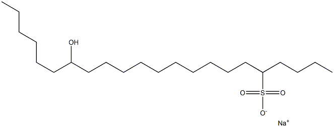 16-Hydroxydocosane-5-sulfonic acid sodium salt Struktur