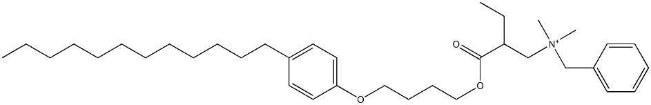 N,N-Dimethyl-N-benzyl-N-[2-[[4-(4-dodecylphenyloxy)butyl]oxycarbonyl]butyl]aminium Struktur