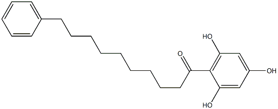 2-(10-Phenyldecanoyl)benzene-1,3,5-triol Struktur