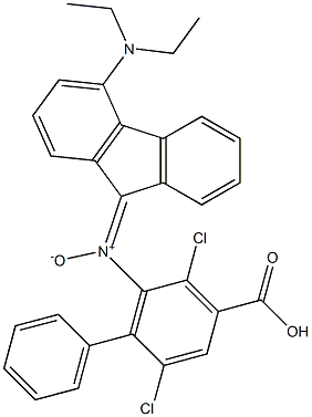 N-(9H-Fluoren-9-ylidene)-4-[diethylamino]phenylamineN-oxide Struktur