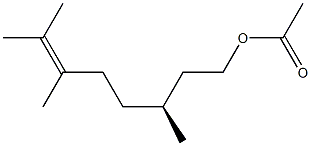 [S,(-)]-3,6,7-Trimethyl-6-octene-1-ol acetate Struktur