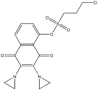 2,3-Bis(1-aziridinyl)-5-[3-chloropropylsulfonyloxy]-1,4-naphthoquinone Struktur