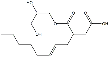 2-(2-Octenyl)succinic acid hydrogen 1-(2,3-dihydroxypropyl) ester Struktur