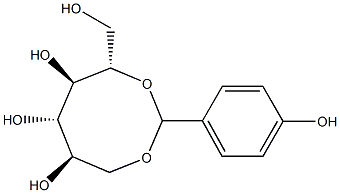 1-O,5-O-(4-Hydroxybenzylidene)-L-glucitol Struktur