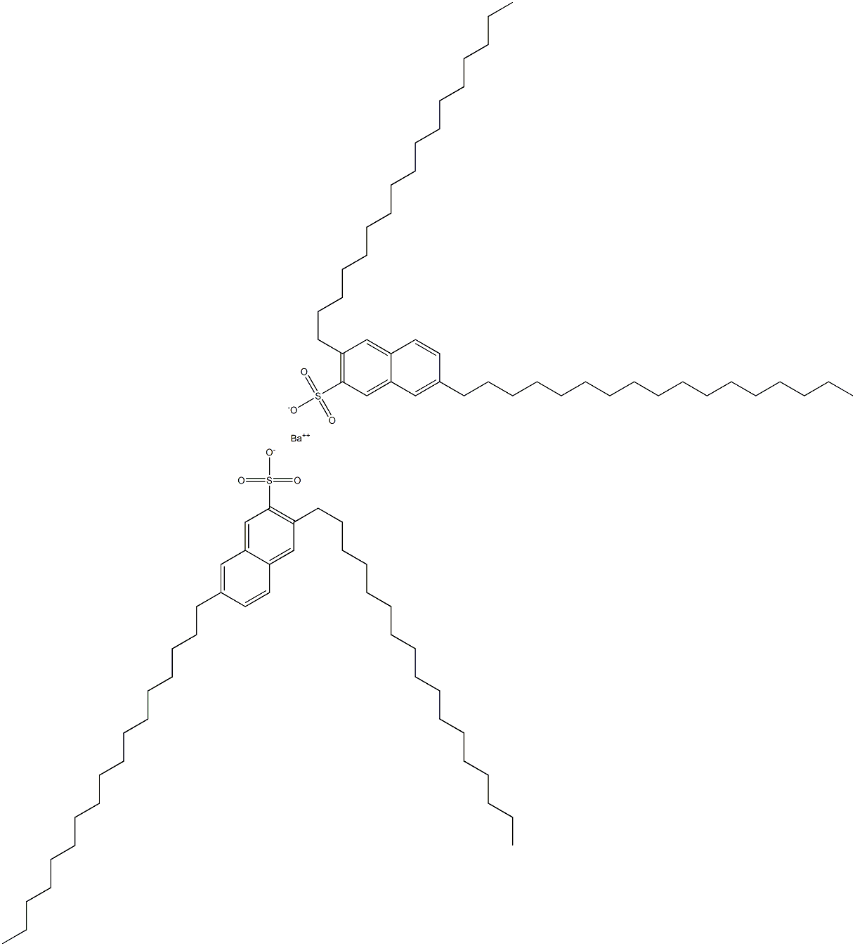 Bis(3,7-diheptadecyl-2-naphthalenesulfonic acid)barium salt Struktur