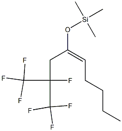 (E)-1,1,1,2-Tetrafluoro-2-(trifluoromethyl)-4-(trimethylsiloxy)-4-nonene Struktur