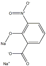 3-Nitro-2-(sodiooxy)benzoic acid sodium salt Struktur