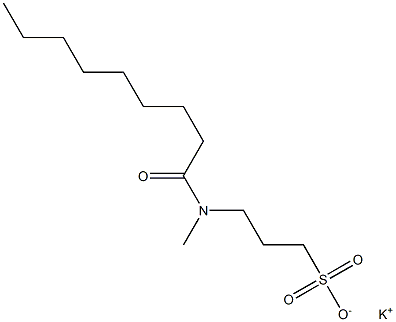 3-(N-Nonanoyl-N-methylamino)-1-propanesulfonic acid potassium salt Struktur