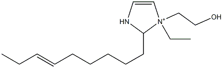 1-Ethyl-1-(2-hydroxyethyl)-2-(6-nonenyl)-4-imidazoline-1-ium Struktur