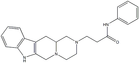 3,4,6,7,12,12a-Hexahydro-N-(phenyl)pyrazino[1',2':1,6]pyrido[3,4-b]indole-2(1H)-propanamide Struktur