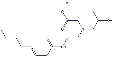 N-(2-Hydroxypropyl)-N-[2-(3-octenoylamino)ethyl]aminoacetic acid potassium salt Struktur