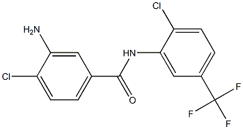 3-Amino-4,2'-dichloro-5'-(trifluoromethyl)benzanilide Struktur