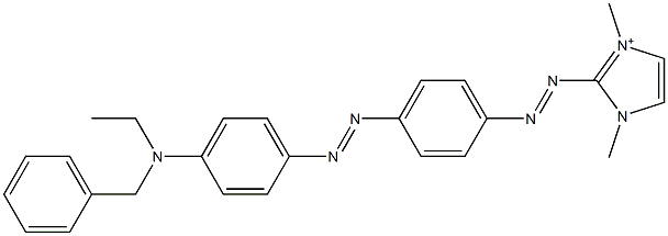 2-[4-[4-(Ethylbenzylamino)phenylazo]phenylazo]-1,3-dimethyl-1H-imidazol-3-ium Struktur