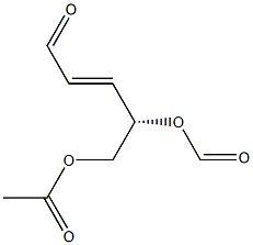 (2E,4S)-5-Acetoxy-4-formyloxy-2-pentenal Struktur