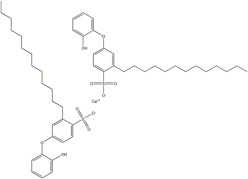 Bis(2'-hydroxy-3-tridecyl[oxybisbenzene]-4-sulfonic acid)calcium salt Struktur