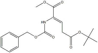 2-[[(Benzyloxy)carbonyl]amino]-2-pentenedioic acid 5-tert-butyl 1-methyl ester Struktur