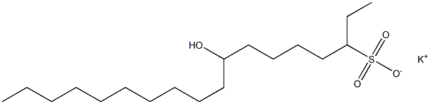 8-Hydroxyoctadecane-3-sulfonic acid potassium salt Struktur