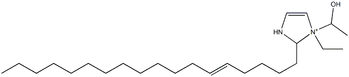 1-Ethyl-1-(1-hydroxyethyl)-2-(5-octadecenyl)-4-imidazoline-1-ium Struktur