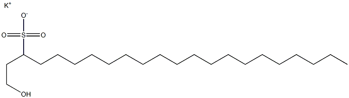 1-Hydroxydocosane-3-sulfonic acid potassium salt Struktur