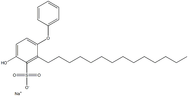 4-Hydroxy-2-tetradecyl[oxybisbenzene]-3-sulfonic acid sodium salt Struktur