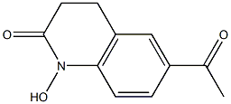 6-Acetyl-1-hydroxy-3,4-dihydroquinolin-2(1H)-one Struktur