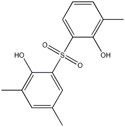 2,2'-Dihydroxy-3,3',5-trimethyl[sulfonylbisbenzene] Struktur