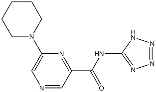 N-(1H-Tetrazol-5-yl)-6-(1-piperidinyl)pyrazine-2-carboxamide Struktur