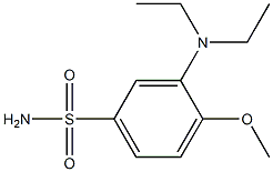 3-Diethylamino-4-methoxybenzenesulfonamide Struktur