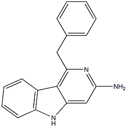 1-Benzyl-5H-pyrido[4,3-b]indol-3-amine Struktur