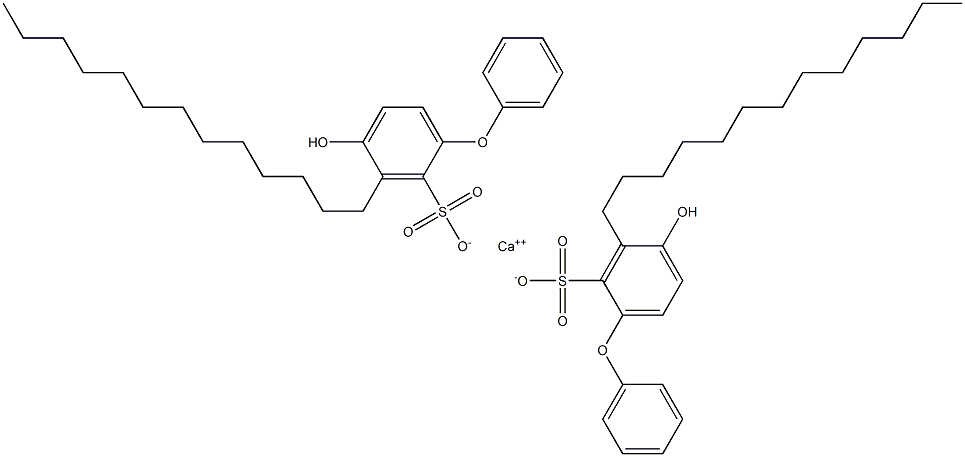 Bis(4-hydroxy-3-tridecyl[oxybisbenzene]-2-sulfonic acid)calcium salt Struktur