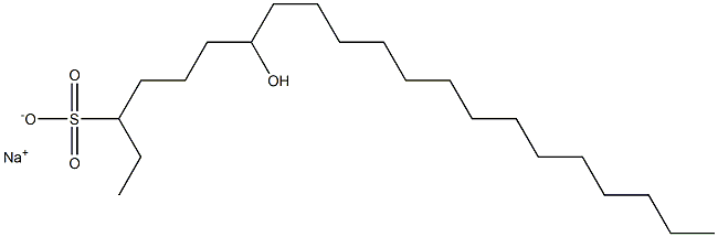 7-Hydroxyhenicosane-3-sulfonic acid sodium salt Struktur