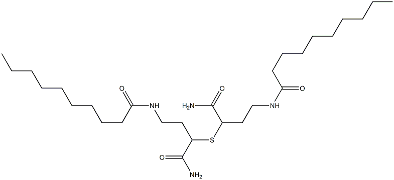 2-Decanoylaminoethyl(carbamoylmethyl) sulfide Struktur