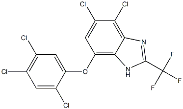 4,5-Dichloro-7-(2,4,5-trichlorophenoxy)-2-trifluoromethyl-1H-benzimidazole Struktur