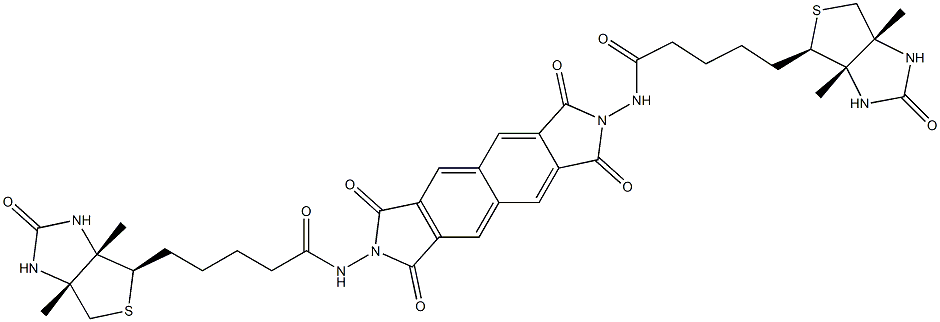 2,7-Dihydro-2,7-bis[5-[(1S,2R,5R)-1,5-dimethyl-7-oxo-3-thia-6,8-diazabicyclo[3.3.0]octan-2-yl]valerylamino]isoindolo[5,6-f]isoindole-1,3,6,8-tetrone Struktur